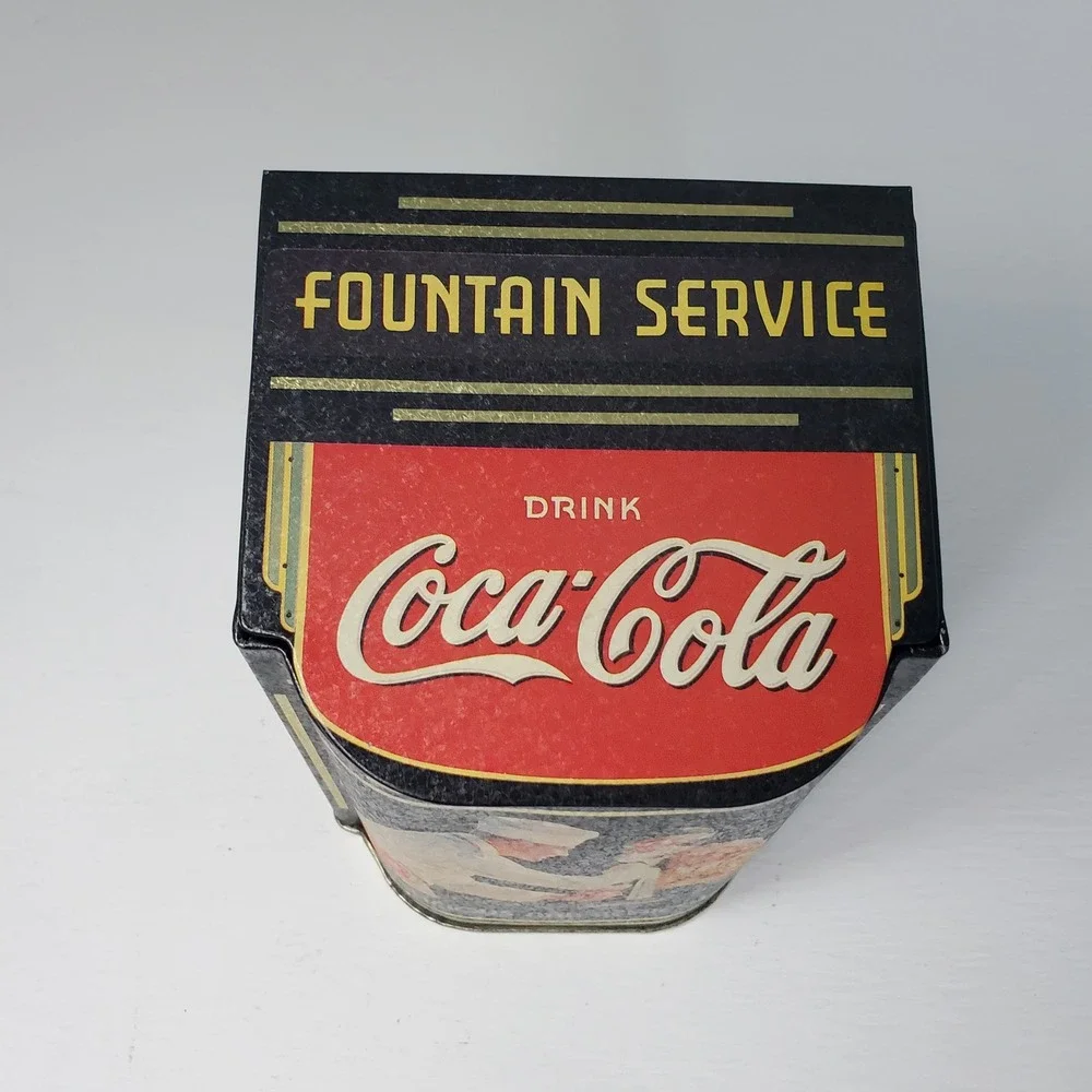 Coca‎ Cola Fountain Service Metal Hinged Box Collectible Advertising